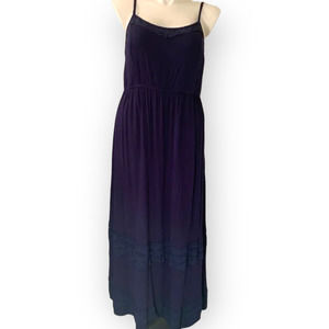 Torrid Lace Inset Maxi Dress Navy Blue Size 2